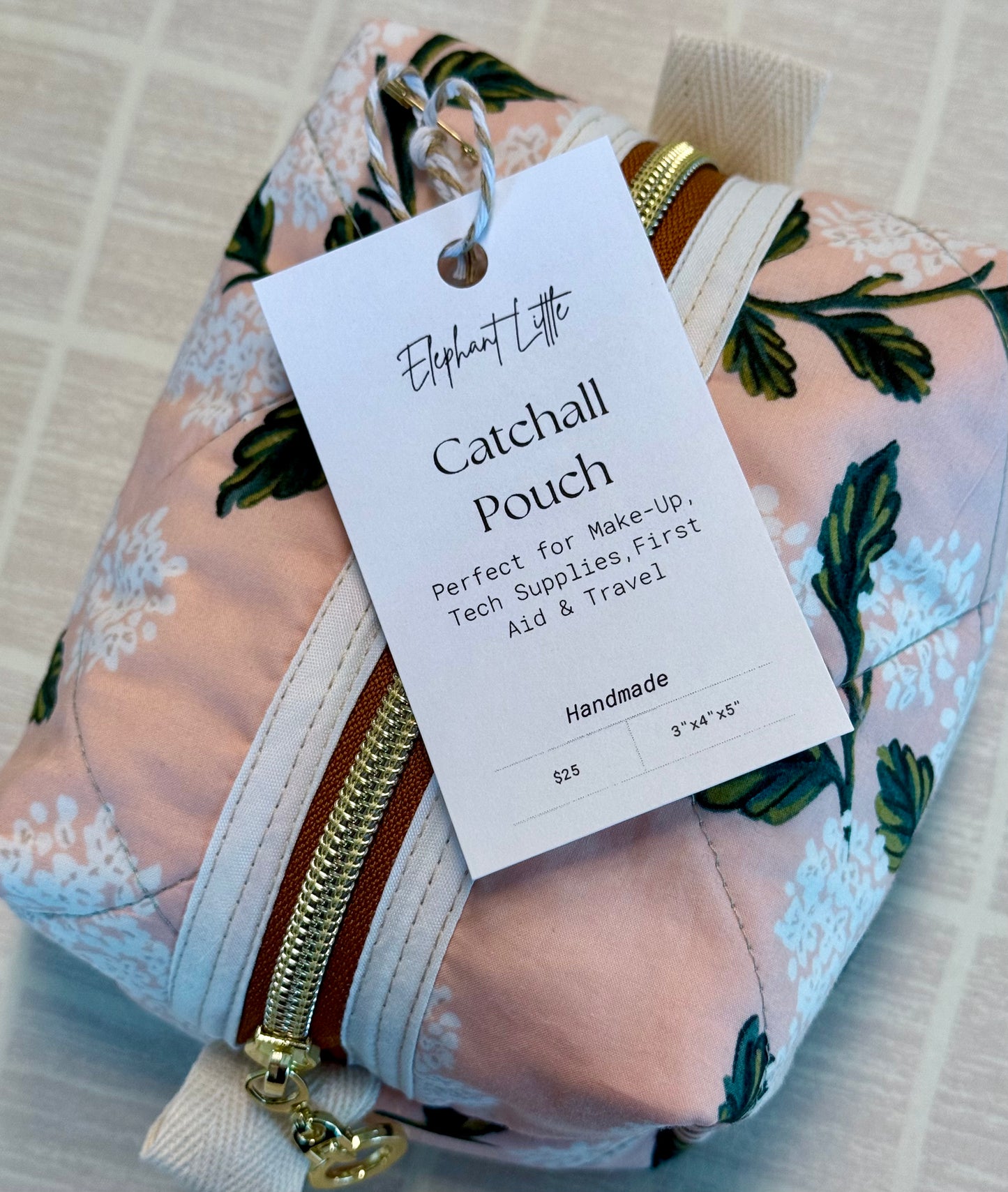 Hydrangea Catch-All Pouch