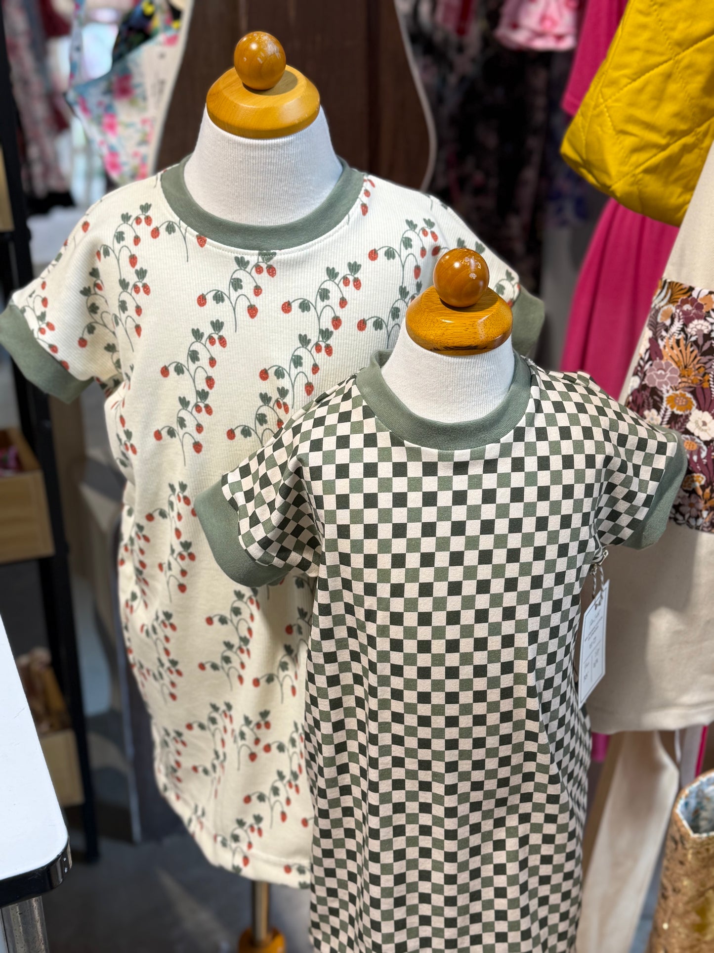 Checkered Green Boxy Dress