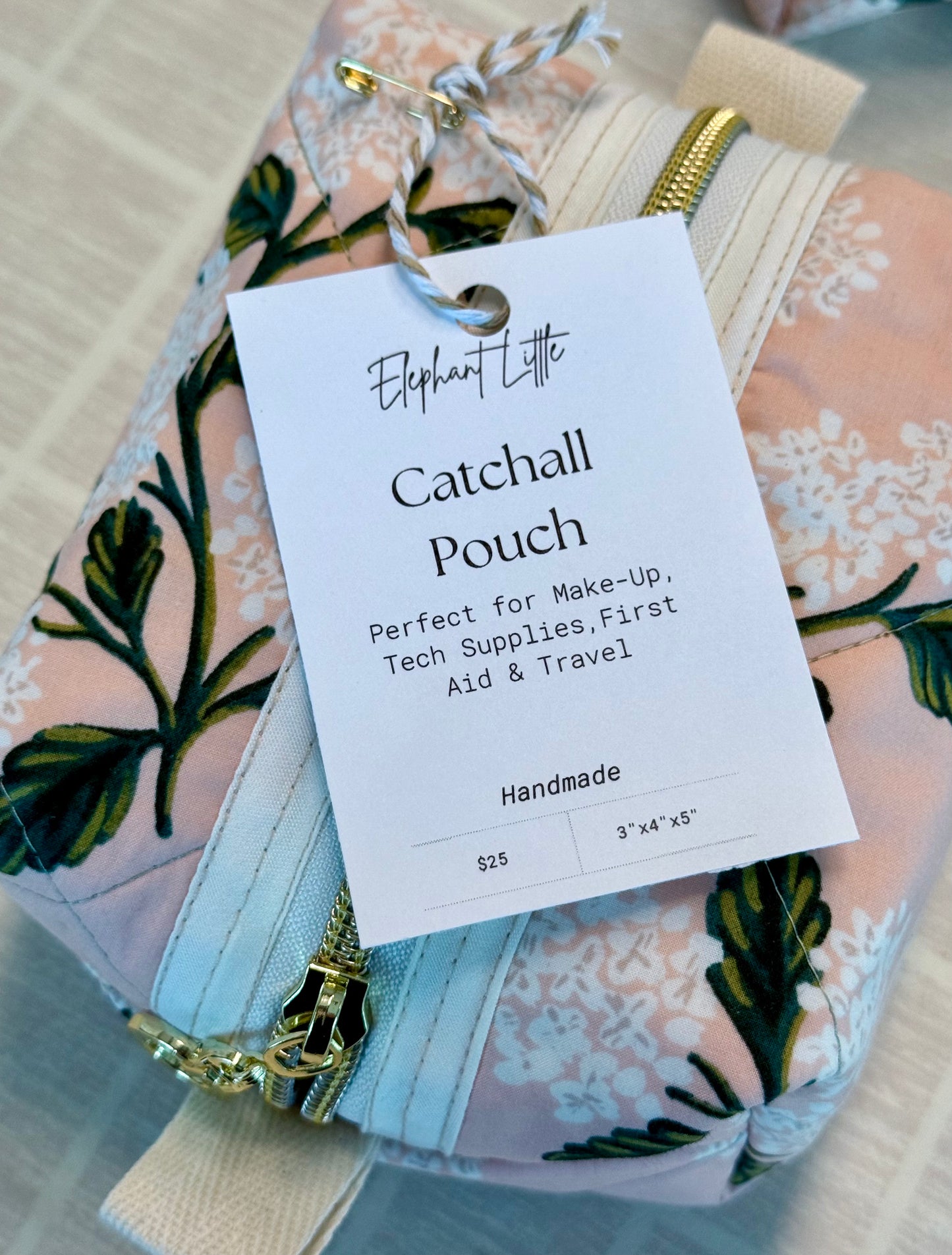 Hydrangea Catch-All Pouch