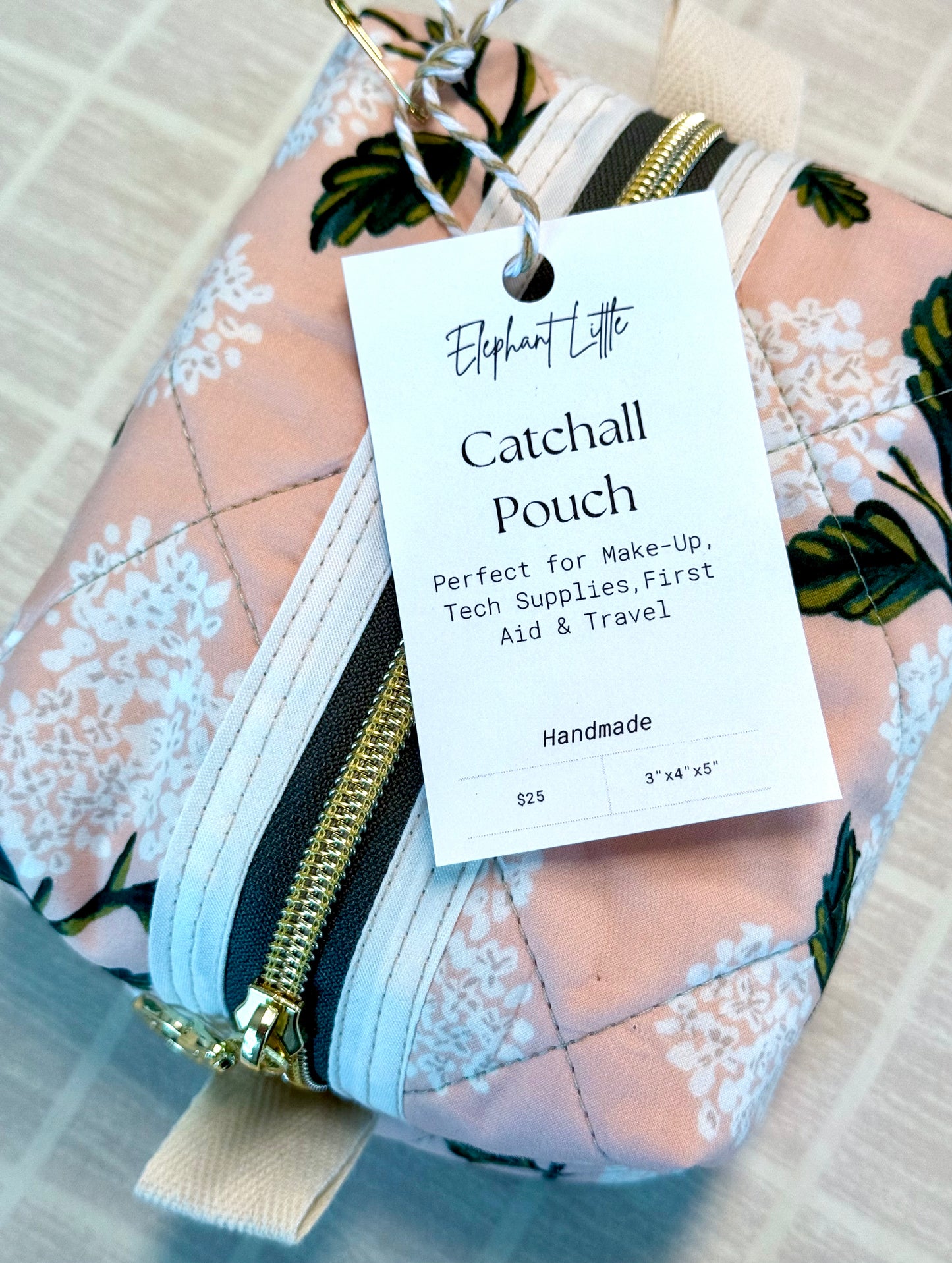 Hydrangea Catch-All Pouch