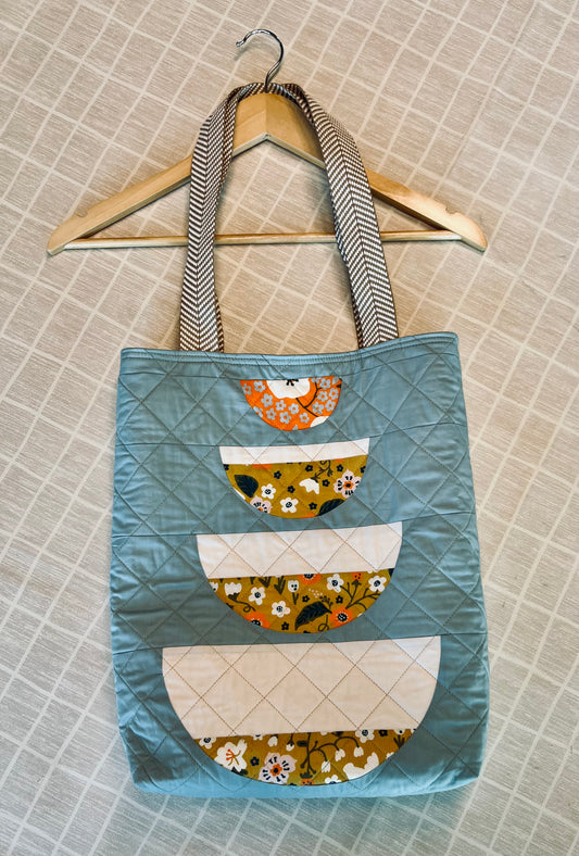 Feast Tote with Tan Chevron Handles