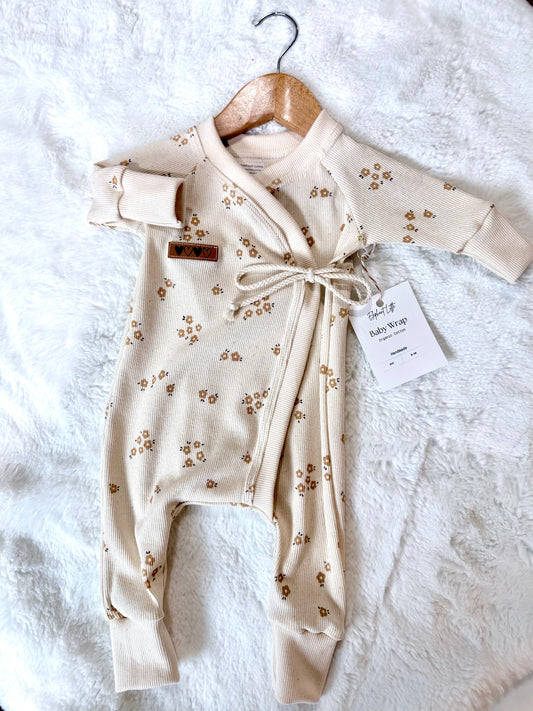 Dainty Floral on Rib Baby Wrap