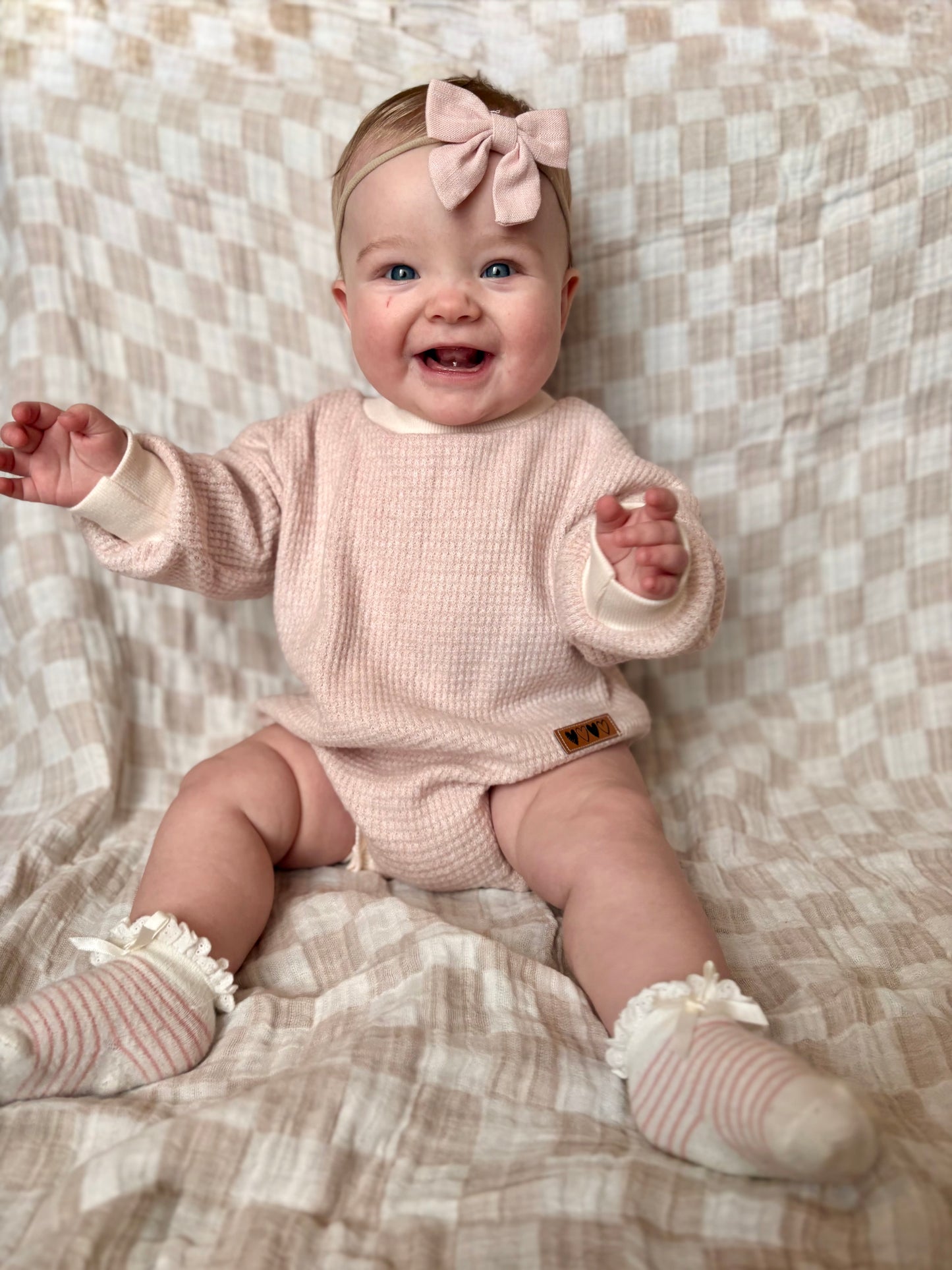 Pink Sweater Bubble Romper