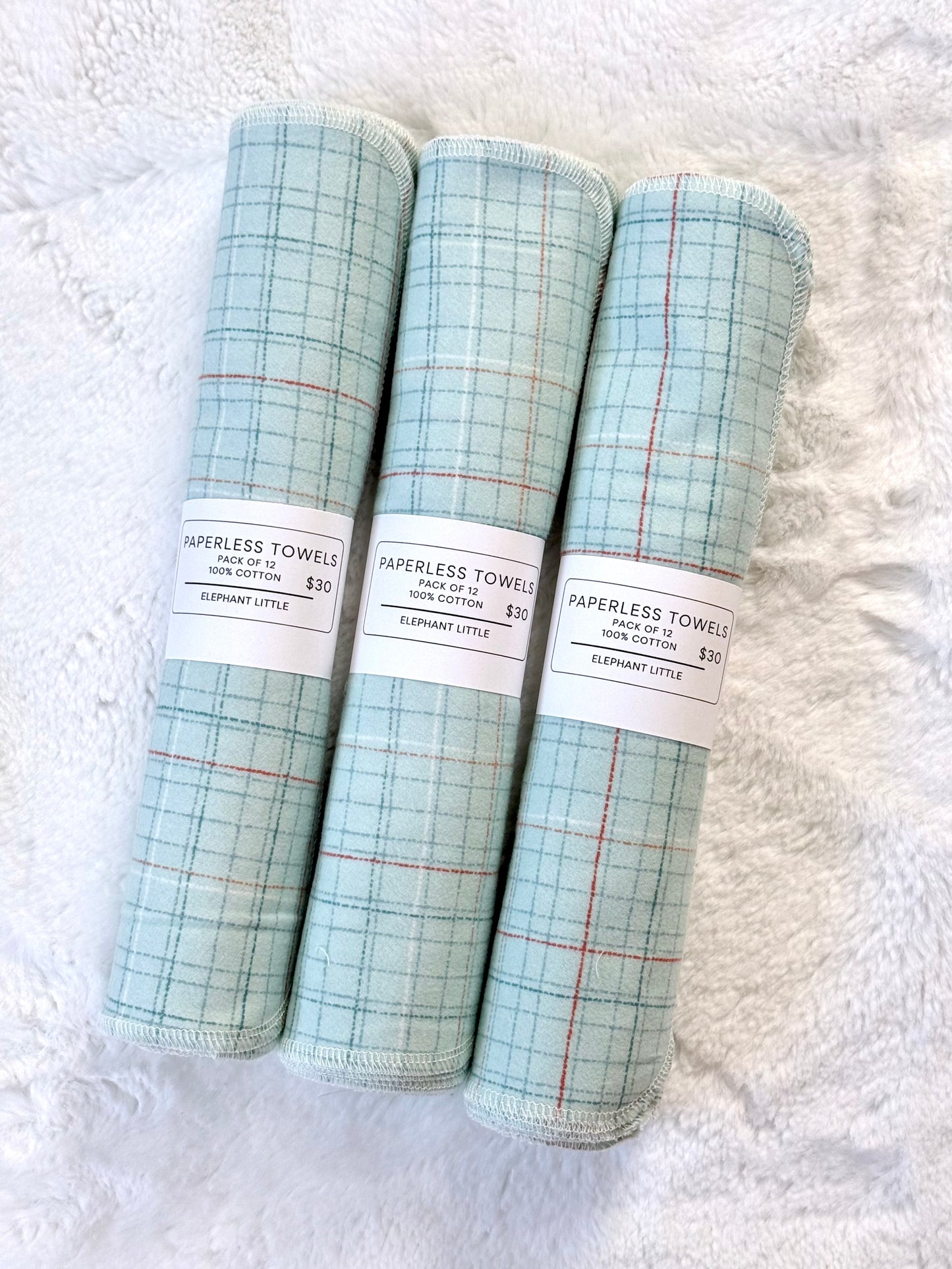 Paperless Towels - Mint Plaid