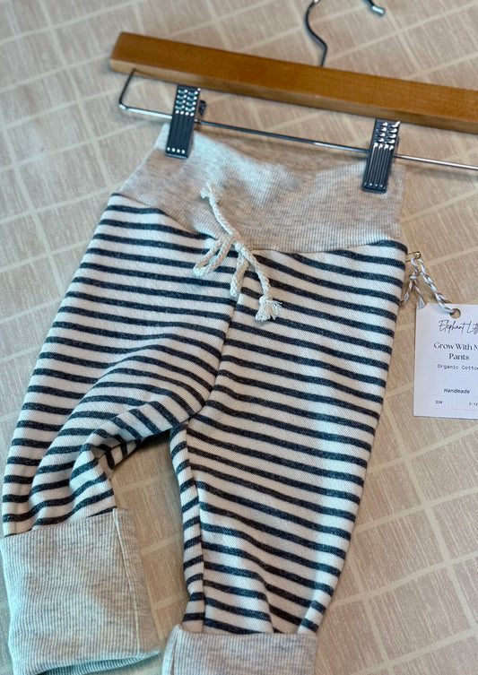 Heathered Wheat and Charcoal Stripes GWM Pants