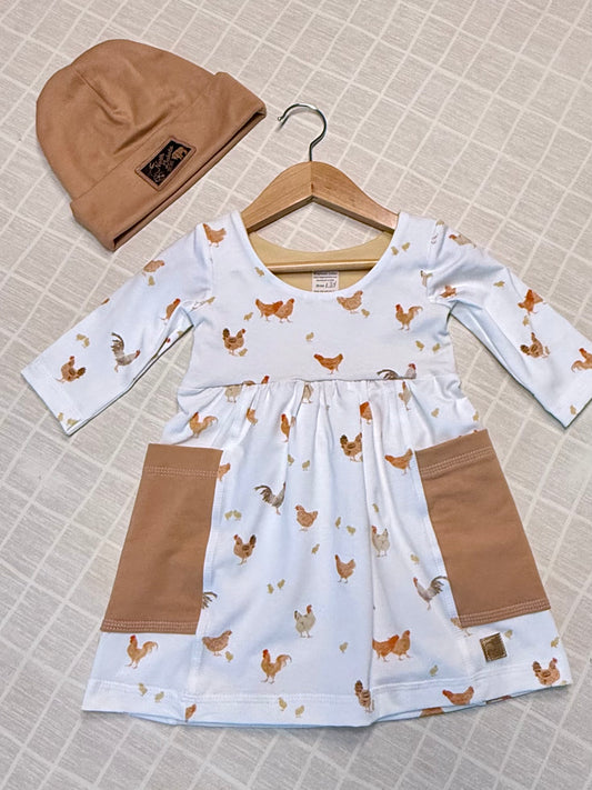 Gather Pocket Chicken Dress