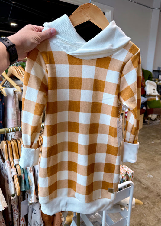 Cowl Tunic with Buffalo Plaid