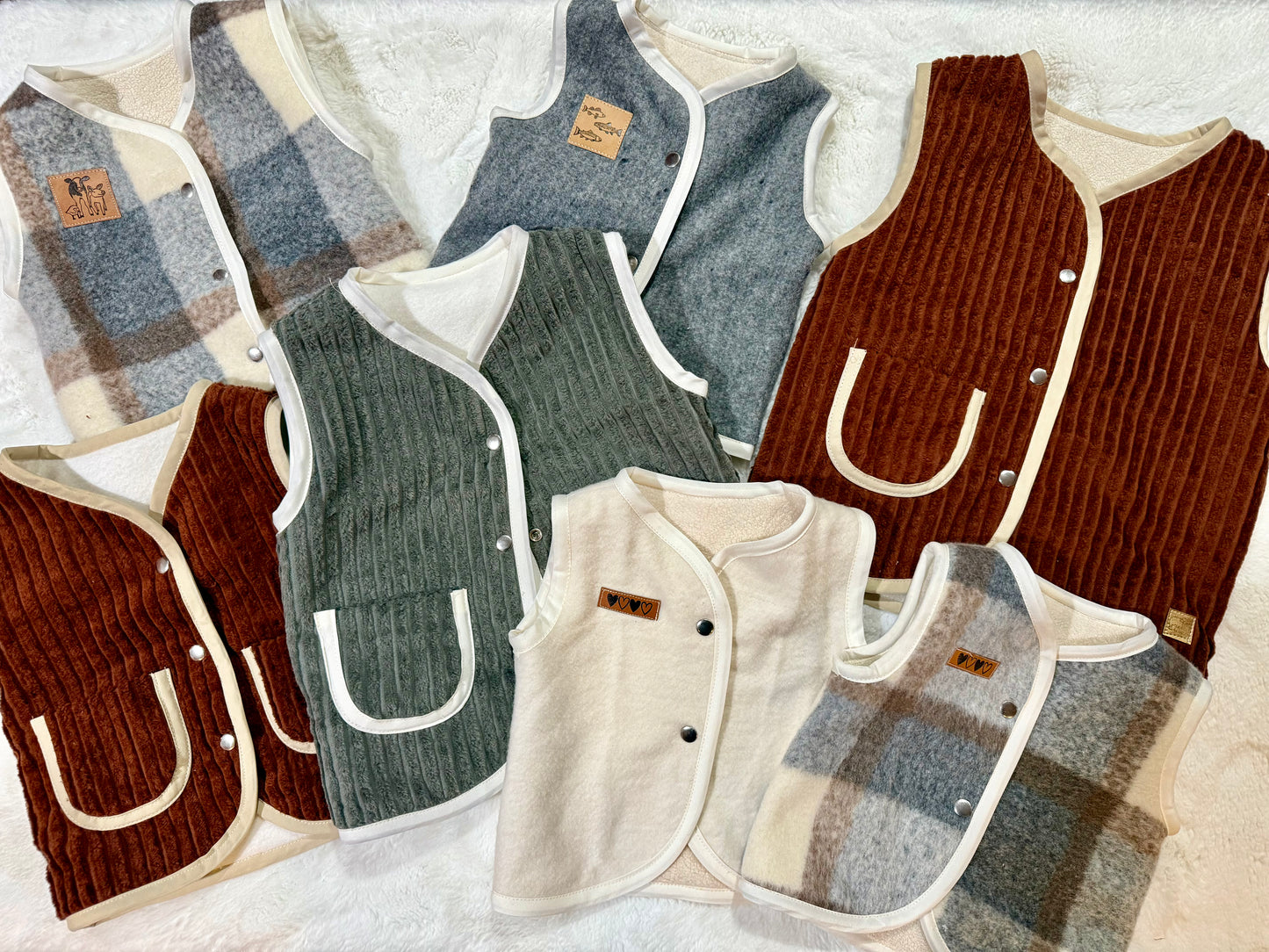 6-12M Sherpa lined vest