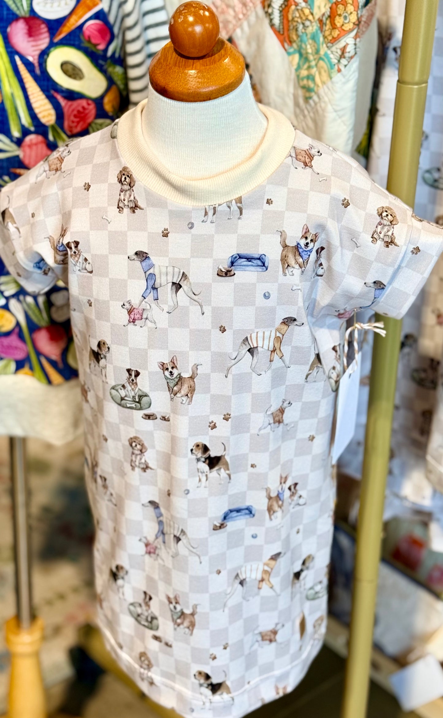 Puppies in Sweaters Tee Dress