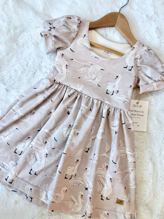Puff Sleeve Goose Dress