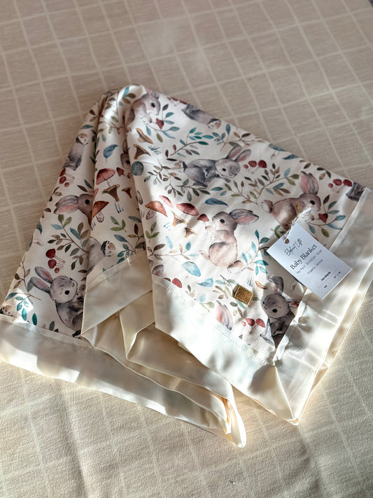 Bunnies & Mushrooms Baby Blanket