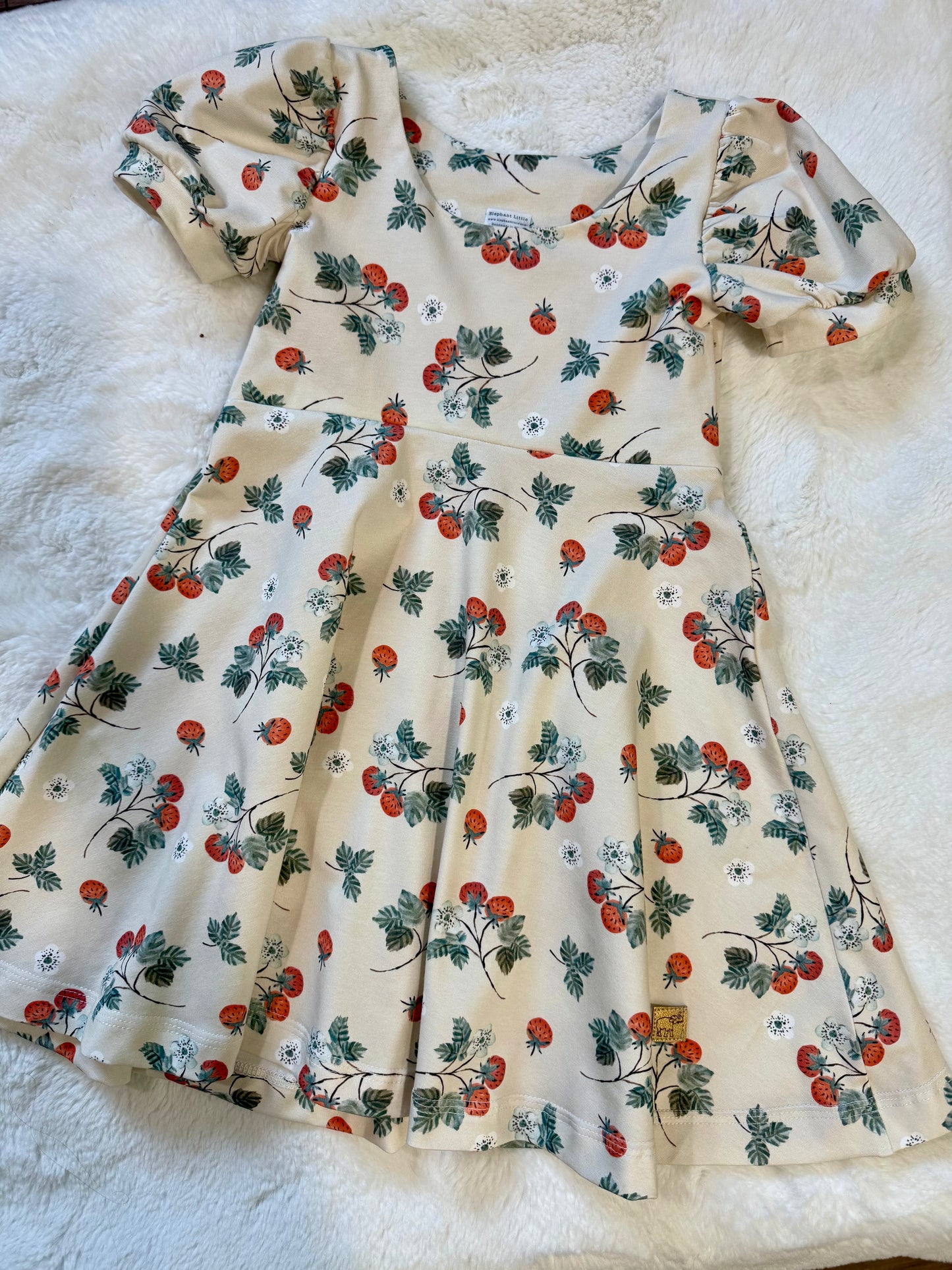 Puff Sleeve Strawberry GWM Dress