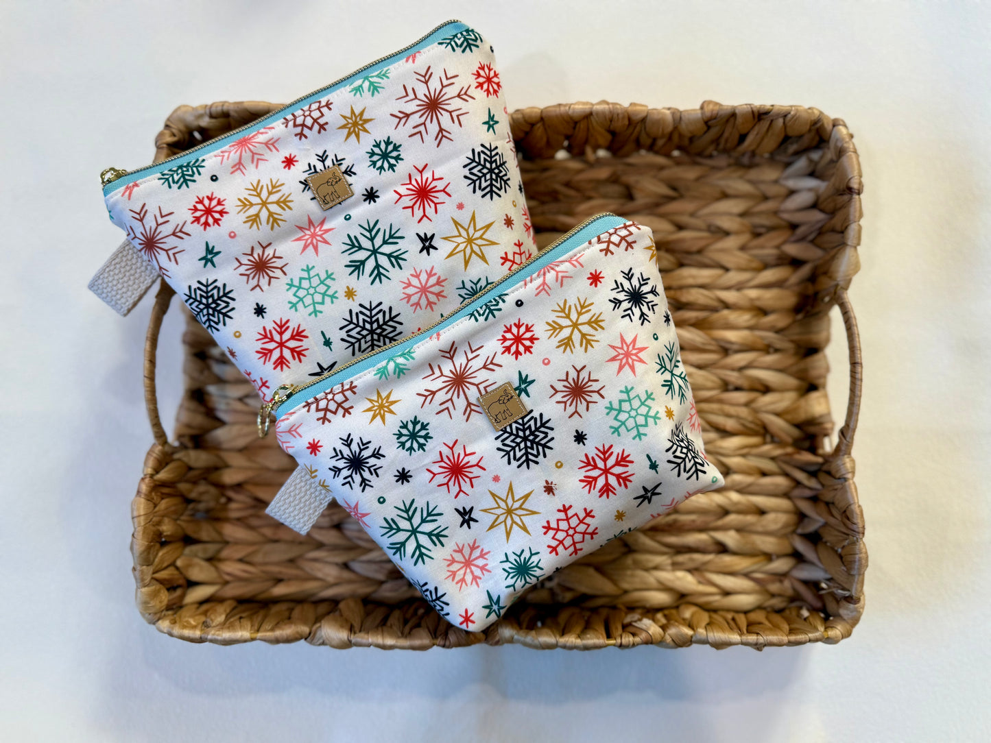 Colorful Snowflake Zip Pouch