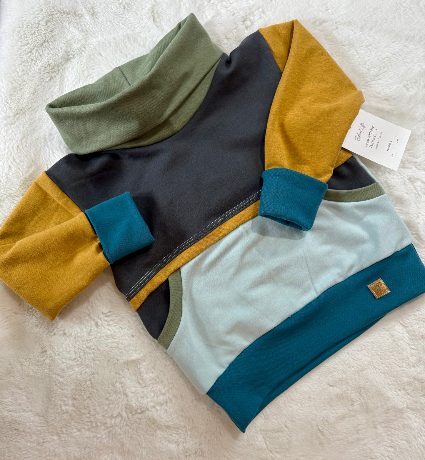 Grow With Me Pocket Cowl Sweater