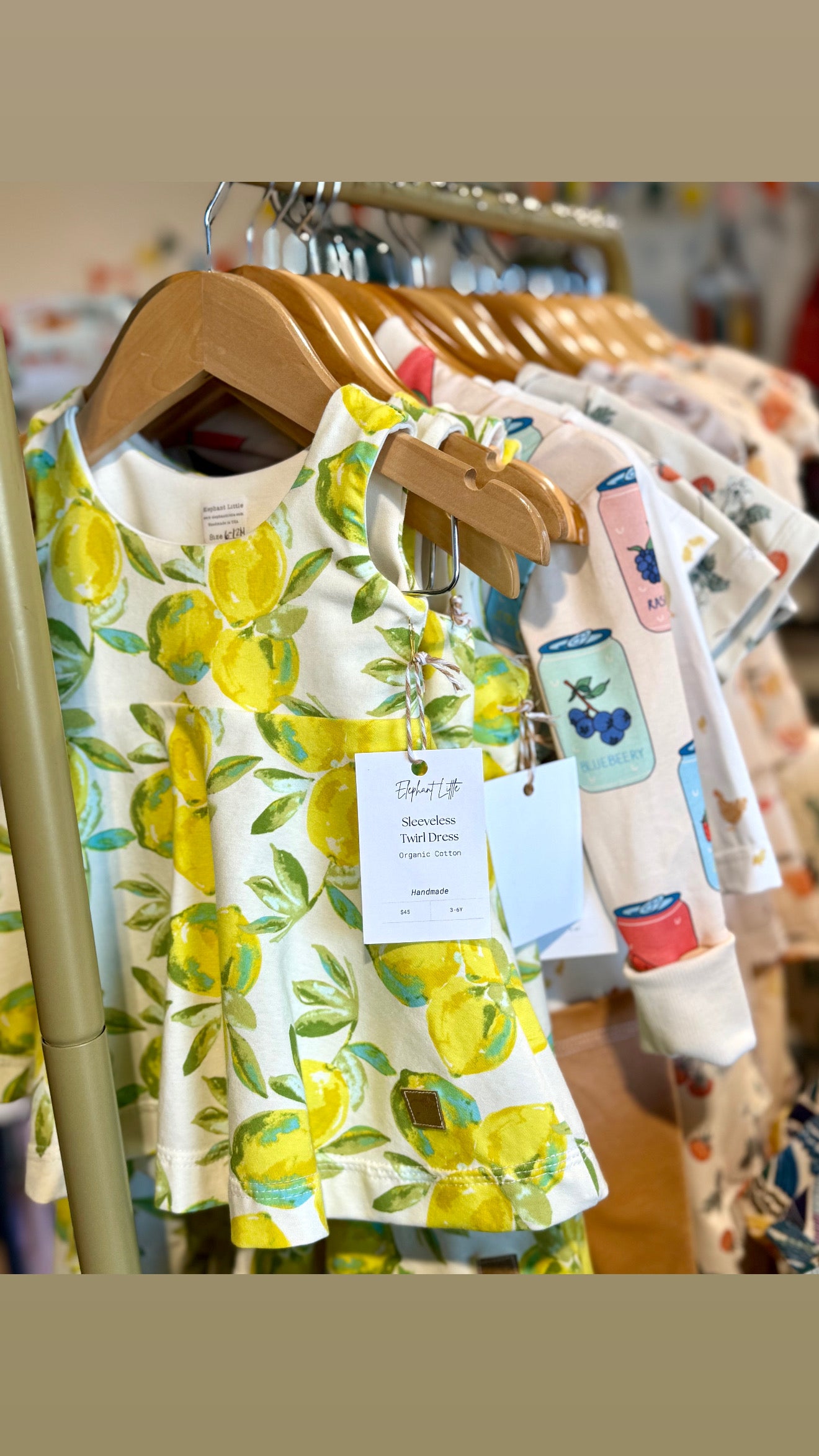 Sleeveless lemon GWM Twirl Dress