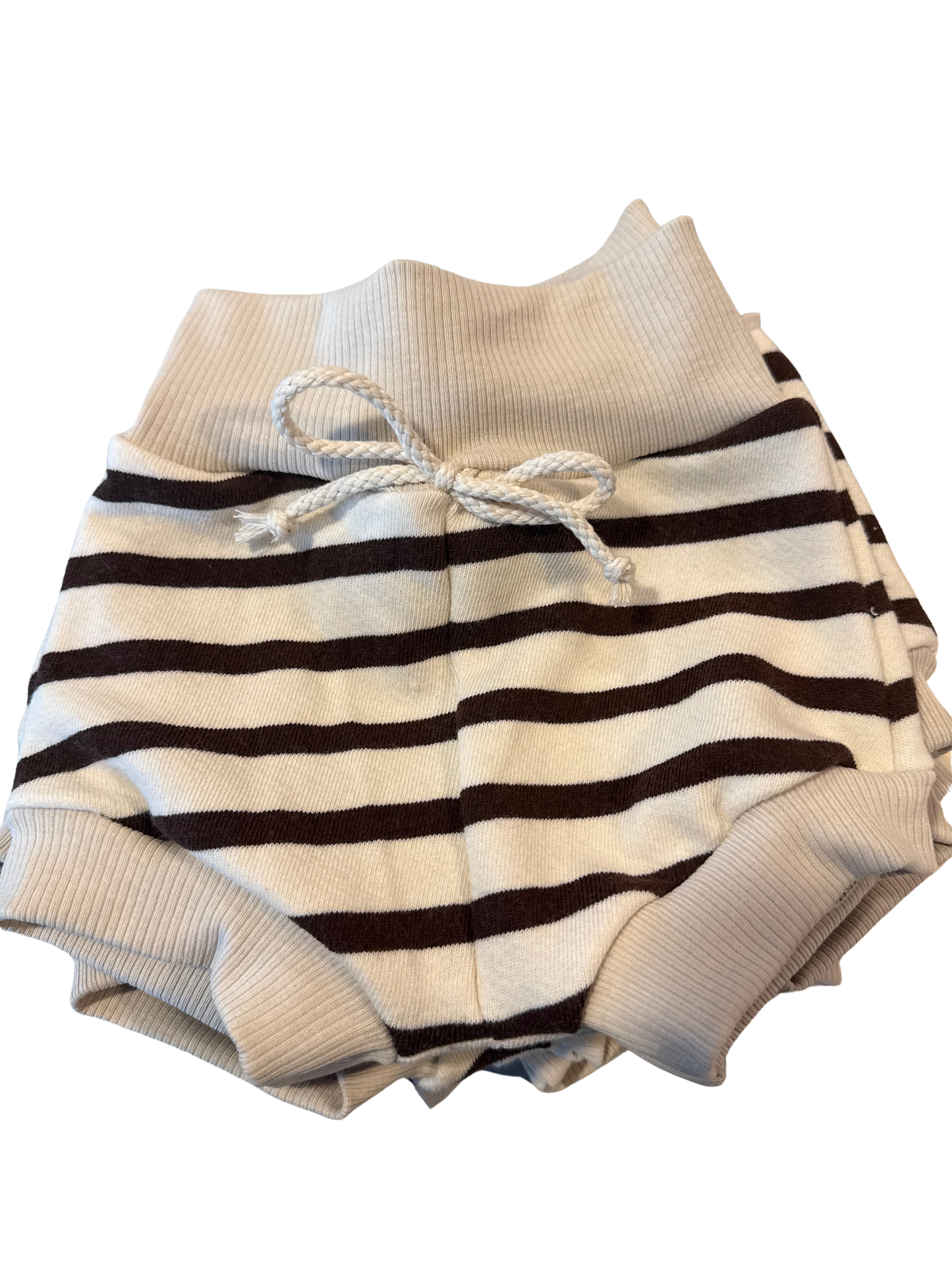 Chocolate and Cream Striped Shorties
