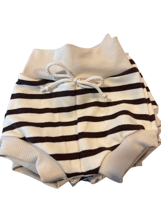 Chocolate and Cream Striped Shorties
